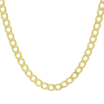 9ct Yellow Gold Curb Chain 22" 5.5mm