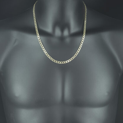 9ct Yellow Gold Curb Chain 22" 5.5mm - Image 4