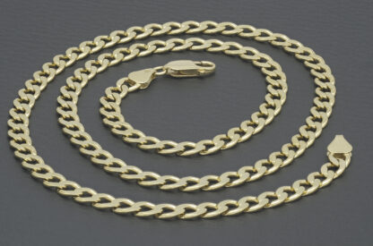 9ct Yellow Gold Curb Chain 22" 5.5mm - Image 2