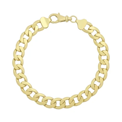 9ct Yellow Gold Curb Bracelet 9" 9.5mm