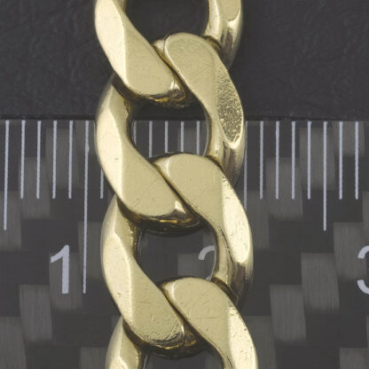 9ct Yellow Gold Curb Bracelet 9" 9.5mm - Image 4