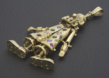 9ct Yellow Gold Gemstone Clown Pendant - Image 3