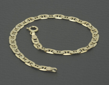9ct Yellow Gold Marina Bracelet 7" 4.5mm - Image 4