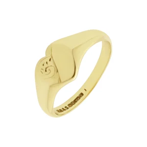 9ct Yellow Gold Heart Signet Ring