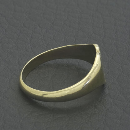 9ct Yellow Gold Heart Signet Ring - Image 4