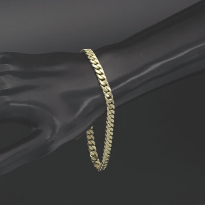 14ct Yellow Gold Curb Bracelet 9" 5.5mm - Image 4