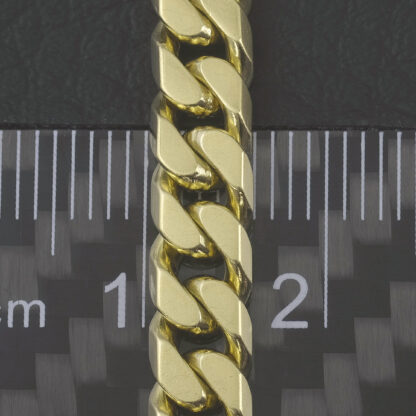 14ct Yellow Gold Curb Bracelet 9" 5.5mm - Image 3