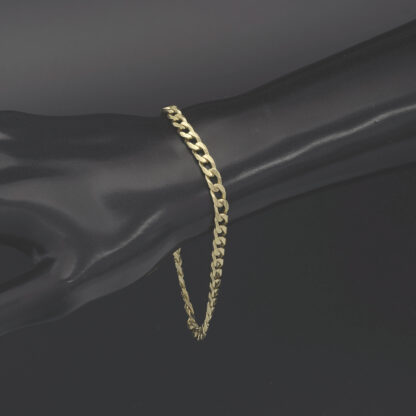 18ct Yellow Gold Curb Bracelet 8.5" 5mm - Image 4