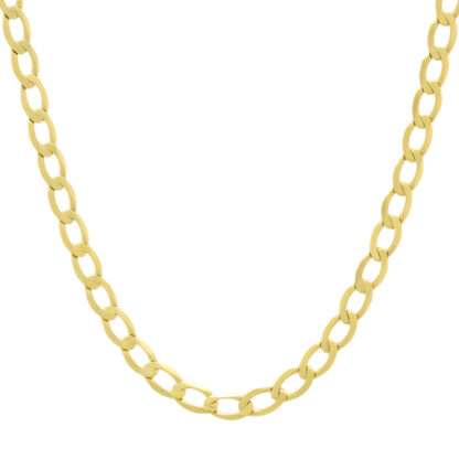 9ct Yellow Gold Curb Chain 22" 4.5mm