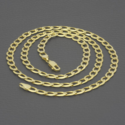 9ct Yellow Gold Curb Chain 22" 4.5mm - Image 2