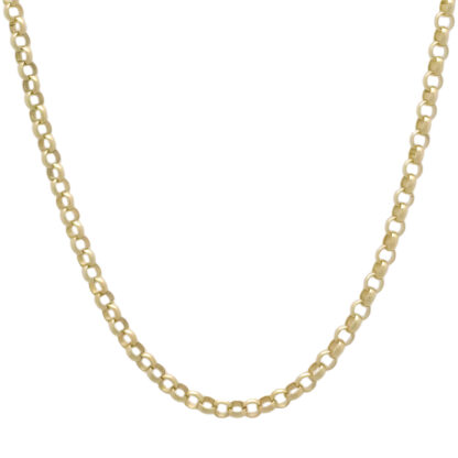 9ct Yellow Gold Belcher Chain 18" 3.5mm