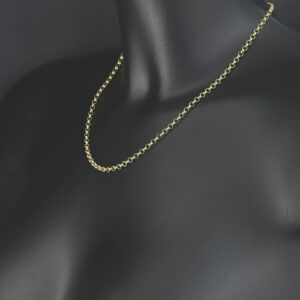 9ct Yellow Gold Belcher Chain 18″ 3.5mm