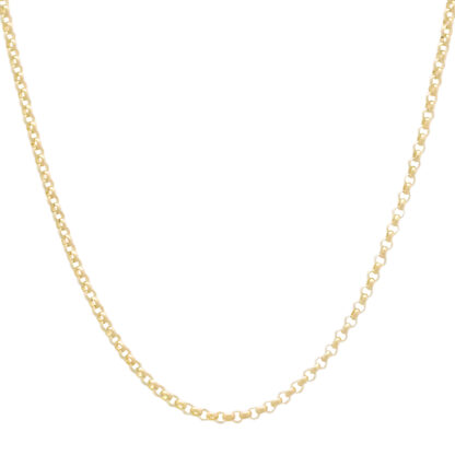 9ct Yellow Gold Belcher Chain 18" 2mm