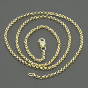 9ct Yellow Gold Belcher Chain 18&#8243; 2mm
