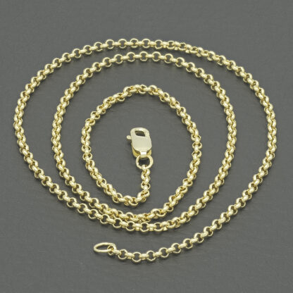 9ct Yellow Gold Belcher Chain 18" 2mm - Image 4