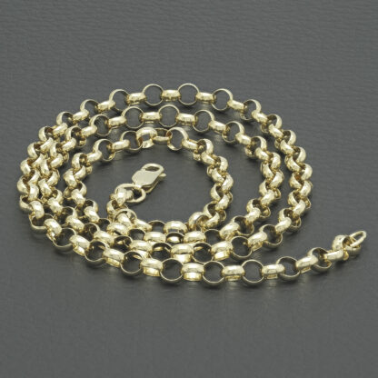 9ct Yellow Gold Belcher Chain 22" 5mm - Image 4