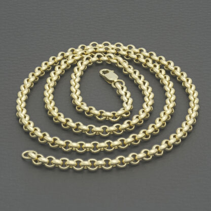 9ct Yellow Gold Belcher Chain 24'' 4.5mm - Image 2
