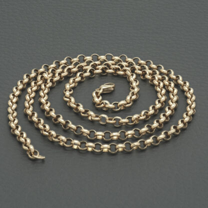 9ct Rose Gold Belcher Chain 24" 3.5mm - Image 2