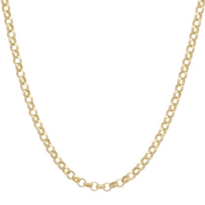 9ct Yellow Gold Belcher Chain 18" 3.5mm
