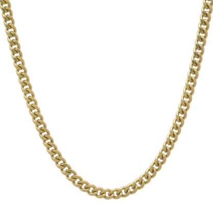 9ct Yellow Gold Curb Chain 22" 3.5mm