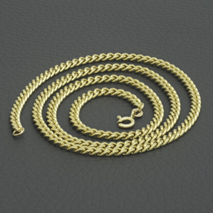 9ct Yellow Gold Curb Chain 22" 3.5mm - Image 2