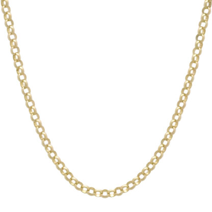 9ct Yellow Gold Belcher Chain 18" 3.5mm