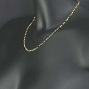 9ct Yellow Gold Belcher Chain 18″ 3.5mm