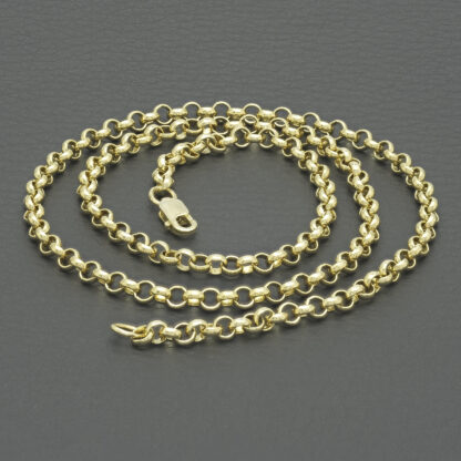 9ct Yellow Gold Belcher Chain 18" 3.5mm - Image 2