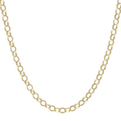 9ct Yellow Gold Belcher Chain 22" 4mm