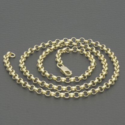 9ct Yellow Gold Belcher Chain 18" 3.5mm - Image 4