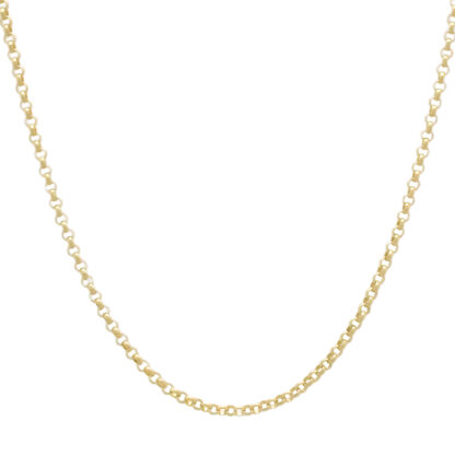 9ct Yellow Gold Belcher Chain 18" 2mm