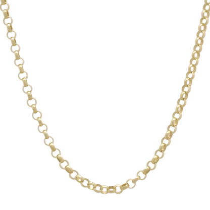 9ct Yellow Gold Belcher Chain 18" 3.5mm