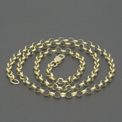 9ct Yellow Gold Belcher Chain 20" 4mm - Image 4
