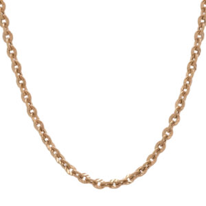 9ct Rose Gold Fancy Link Chain 20&#8221; 4mm