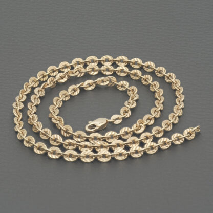 9ct Rose Gold Fancy Link Chain 20'' 4mm - Image 2