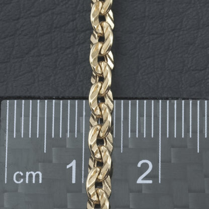 9ct Rose Gold Fancy Link Chain 20'' 4mm - Image 3