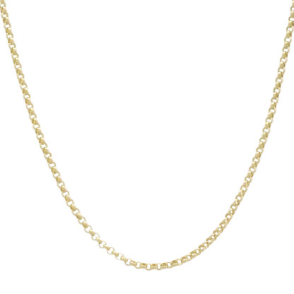 9ct Yellow Gold Belcher Chain 16" 2mm