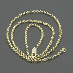 9ct Yellow Gold Belcher Chain 16&#8243; 2mm