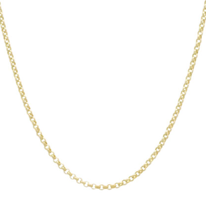 9ct Yellow Gold Belcher Chain 18" 2mm