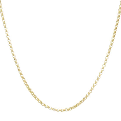 9ct Yellow Gold Belcher Chain 16" 2mm