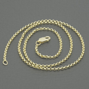 9ct Yellow Gold Belcher Chain 16&#8243; 2mm