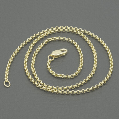 9ct Yellow Gold Belcher Chain 16" 2mm - Image 4