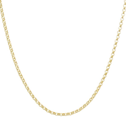 9ct Yellow Gold Belcher Chain 18" 2mm
