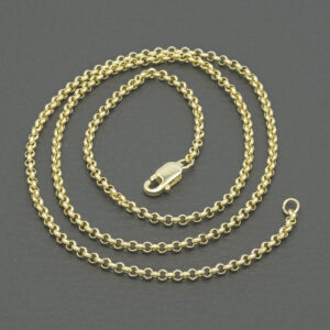 9ct Yellow Gold Belcher Chain 18&#8243; 2mm