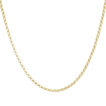 9ct Yellow Gold Belcher Chain 16" 2mm