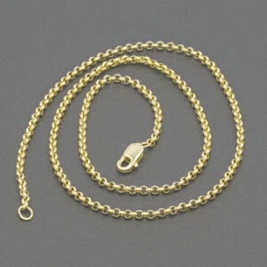 9ct Yellow Gold Belcher Chain 16&#8243; 2mm