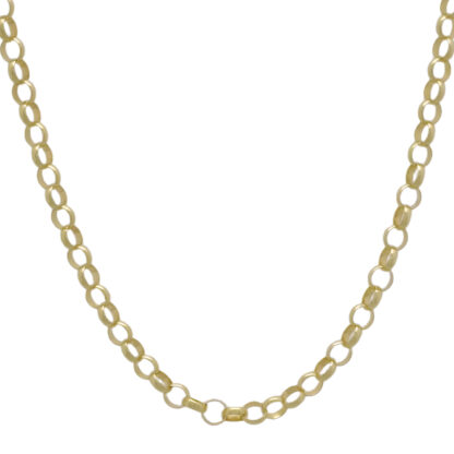 9ct Yellow Gold Belcher Chain 22" 4mm