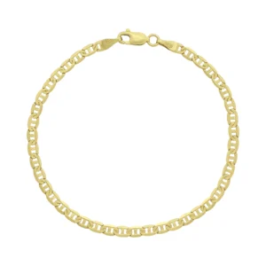 18ct Yellow Gold Marina Bracelet 7.5&#8243; 3.5mm