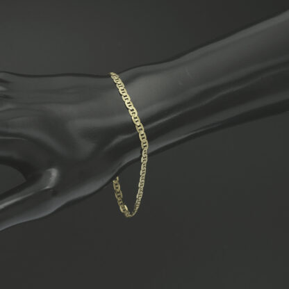 18ct Yellow Gold Marina Bracelet 7.5" 3.5mm - Image 4