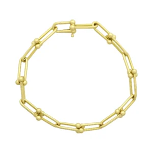 18ct Yellow Gold Fancy Link Bracelet 7&#8243; 4.5mm